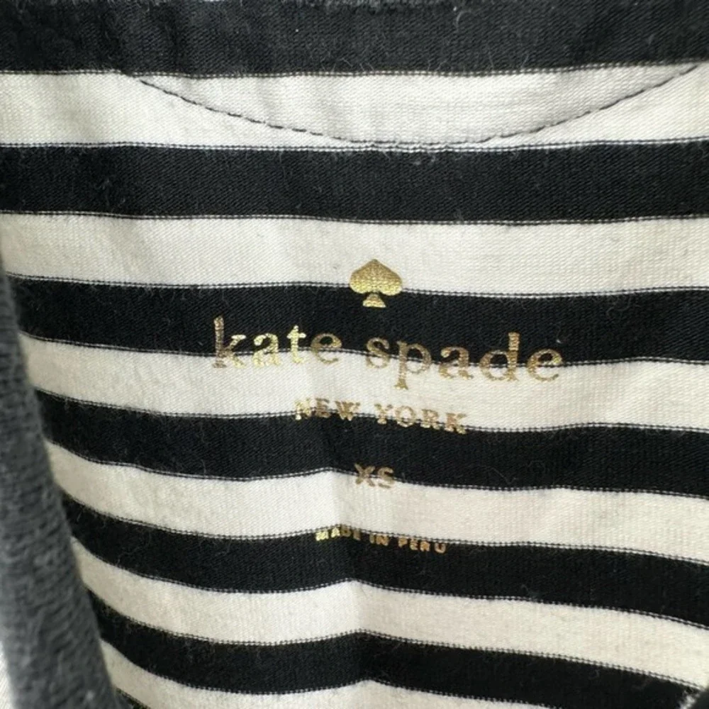 Kate Spade size‎ XS black and white tank top with keyhole back cotton blend